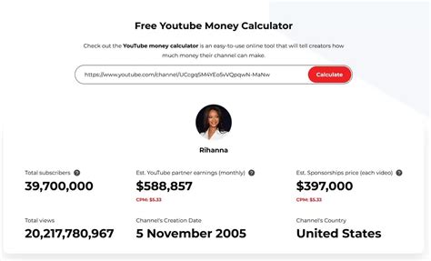 Youtube Money Calculator